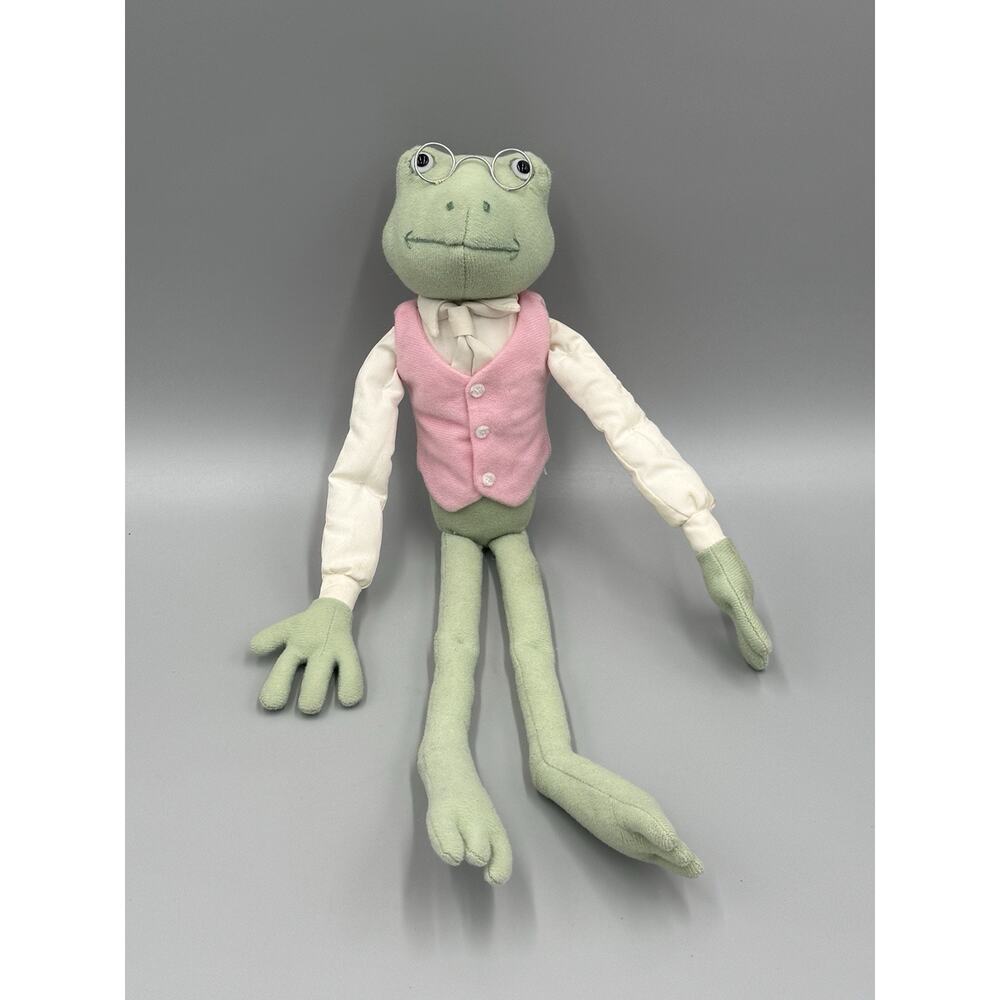 Vintage Bently Hopperton Frog Doll Bently & Egg 16” Plush 1996 Stuffed Animal